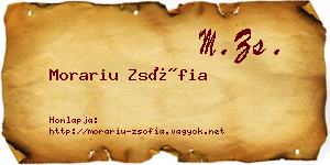 Morariu Zsófia névjegykártya